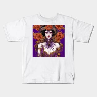 Violet Model Feather Dress Wall Art Kids T-Shirt